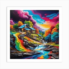 Rainbow River 3 Art Print