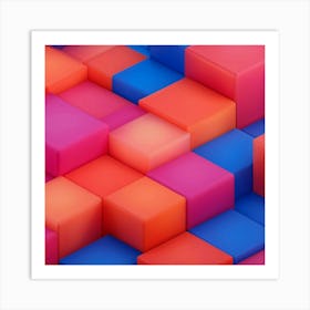 Abstract Cubes 3 Art Print