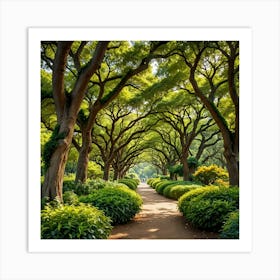 Path In The Park Art Print