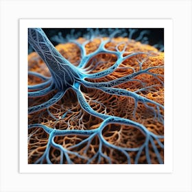 Close Up Of A Nerve Art Print