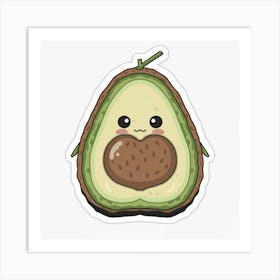 Avocado Kawaii Art Print