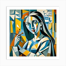 Cubist Woman Art Print