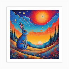 Rabbit In The Sky Art Print