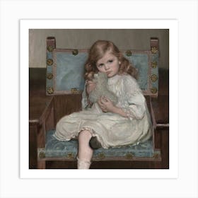 Little Girl In A Chair Art Print