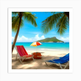 Beach Stock Videos & Royalty-Free Footage Art Print