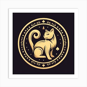 Cat In A Circle 7 Art Print