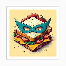 Superhero Sandwich 1 Art Print