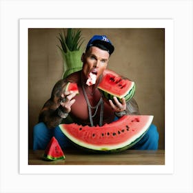 Mr Watermelon ice baby Art Print