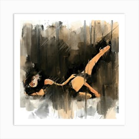 Marilyn Monroe, Black sitting Art Print