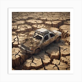 Truck In The Desert 8 Art Print