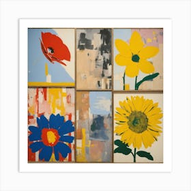 Un Flower In Style Robert Rauschenberg (1925 2008) Art Print