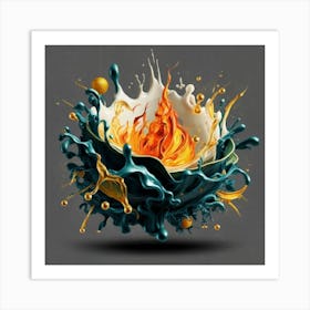 Fire And Water Art Print