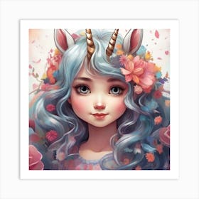 Unicorn Girl Art Print