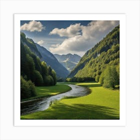 River In The Mountains 23 Art Print