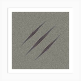 Claw Marks On The Stone Wall Art Print