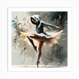 Ballerina Music Art Print