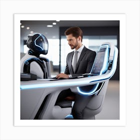 Futuristic Office 13 Art Print