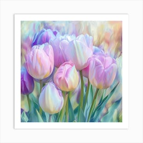 Pink Tulips Art Print