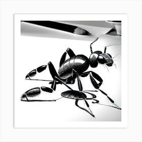 Ant Drawing Art Print