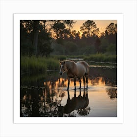 Sunset Horse 54 Art Print