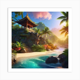 Tropical Island Art Print