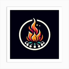 Campfire Logo 4 Art Print