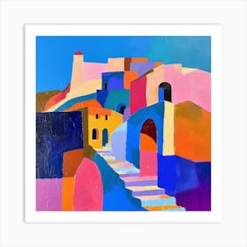 Abstract Travel Collection Greece 4 Art Print