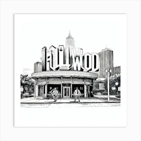 Hollywood Sign Art Print