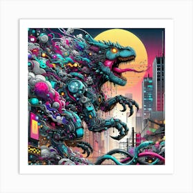 Psychedelic Monster 1 Art Print