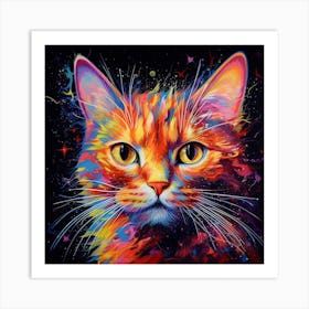 Cat Painting 2 Art Print