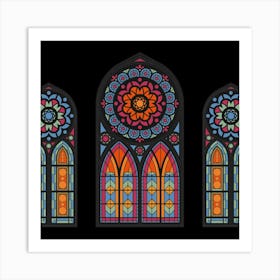 Stained Glass Windows Art Print