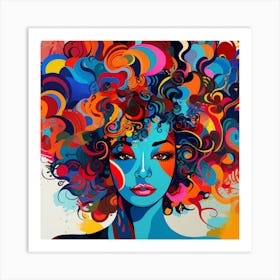 Afro Haired Woman 9 Art Print