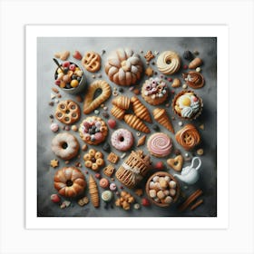 Donuts And Pastries Art Print