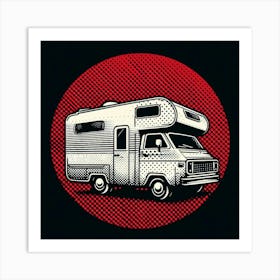 Retro Camper Van 5 Art Print