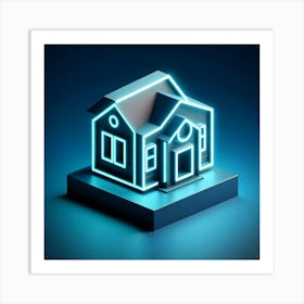 Neon House Art Print