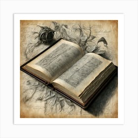 Open Book Art Print