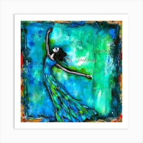 Dancing On The Floor - Aquamarina Art Print