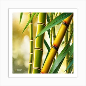 Bamboo Stalks 1 Art Print