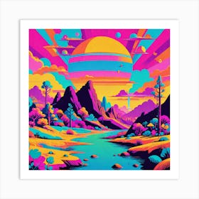 Psychedelic Landscape Art Print