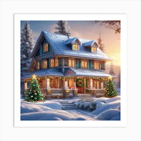 Christmas House 176 Art Print