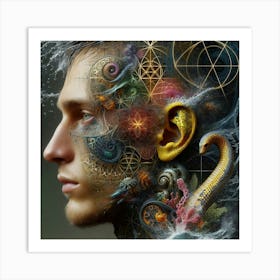 Psychedelic Portrait Art Print