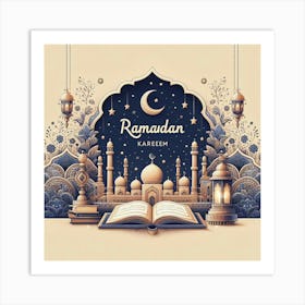 Ramadan Greeting Card 19 Art Print