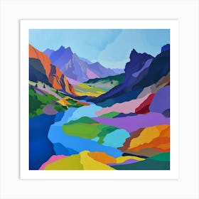 Colourful Abstract Rocky Mountain National Park Usa 3 Art Print