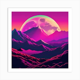 Psychedelic Landscape Art Print