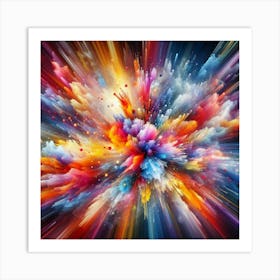 Abstract Colorful Explosion 1 Art Print