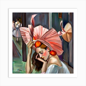 Girl In A Hat Art Print