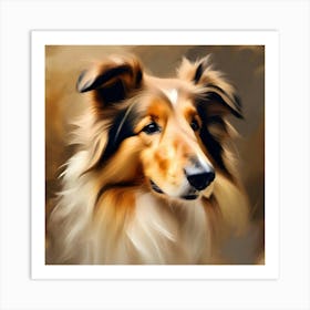 Collie Painting Art Print