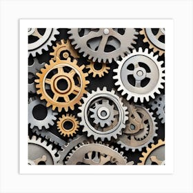 Gears Background 29 Art Print