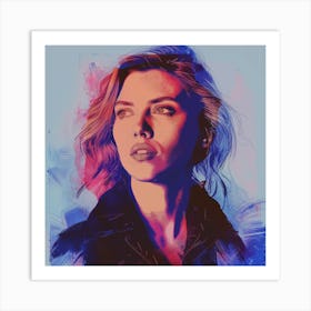 Creatai 24830 A Portrait Of The Actor Scarlett Johansson Thro 3477f456 9402 4fad 92a5 4441fc6a4a91 1 Art Print