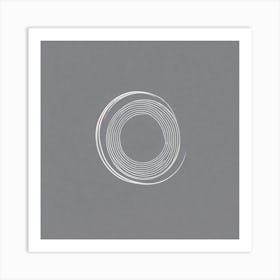 Design Of Minimalist Logo Featuring Two Hoops Into Art Print
